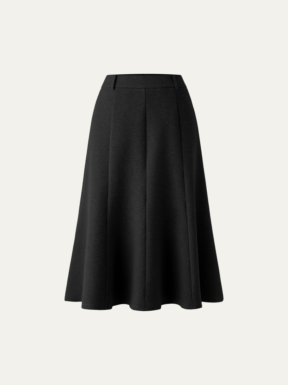High Waisted Umbrella Hem Midi Skirt