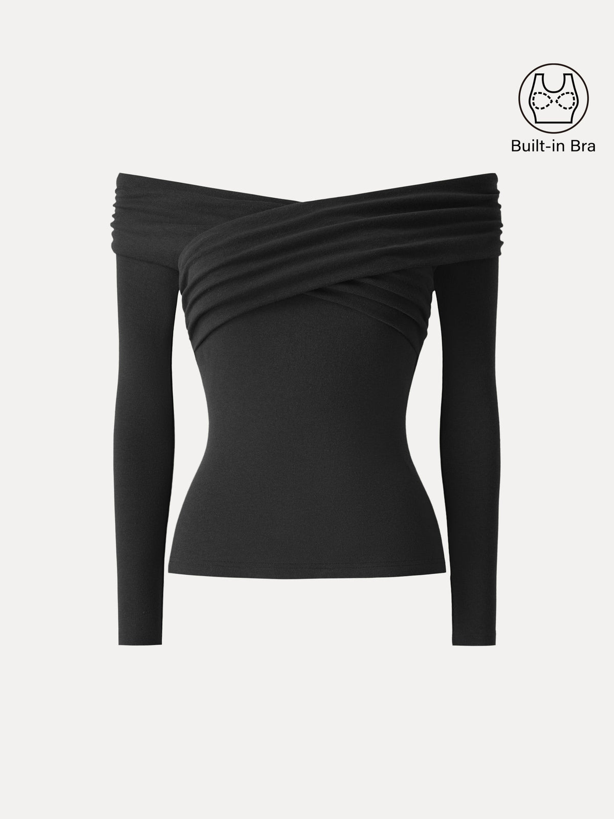 Light Warm Criss Cross Off-Shoulder Brami Top