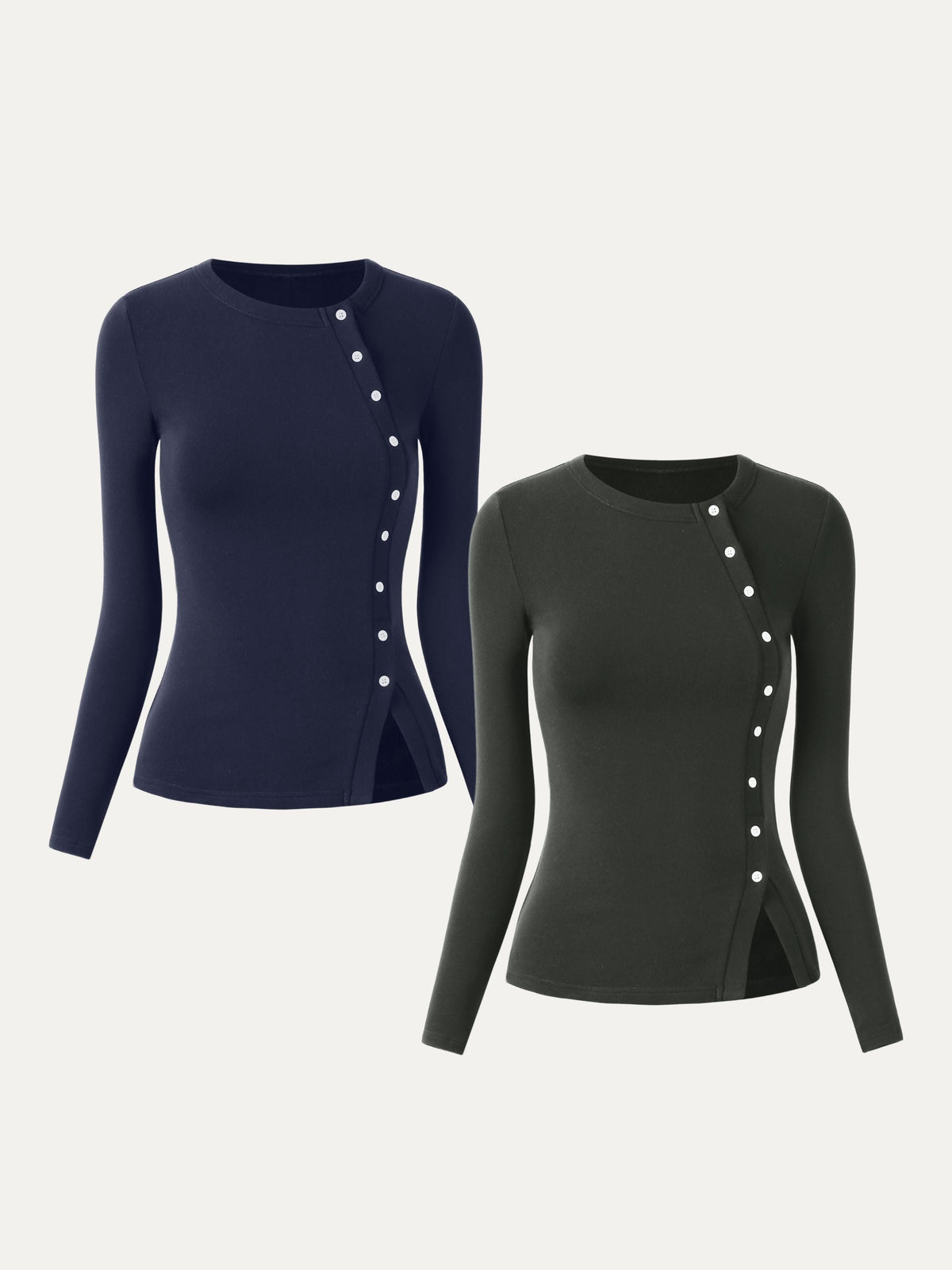 Asymmetrical Placket Top