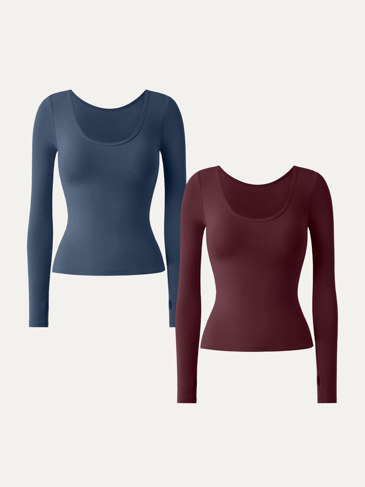 Essential Lyocell Cashmere Multi-Wear Long Sleeve Top with Thumbholes