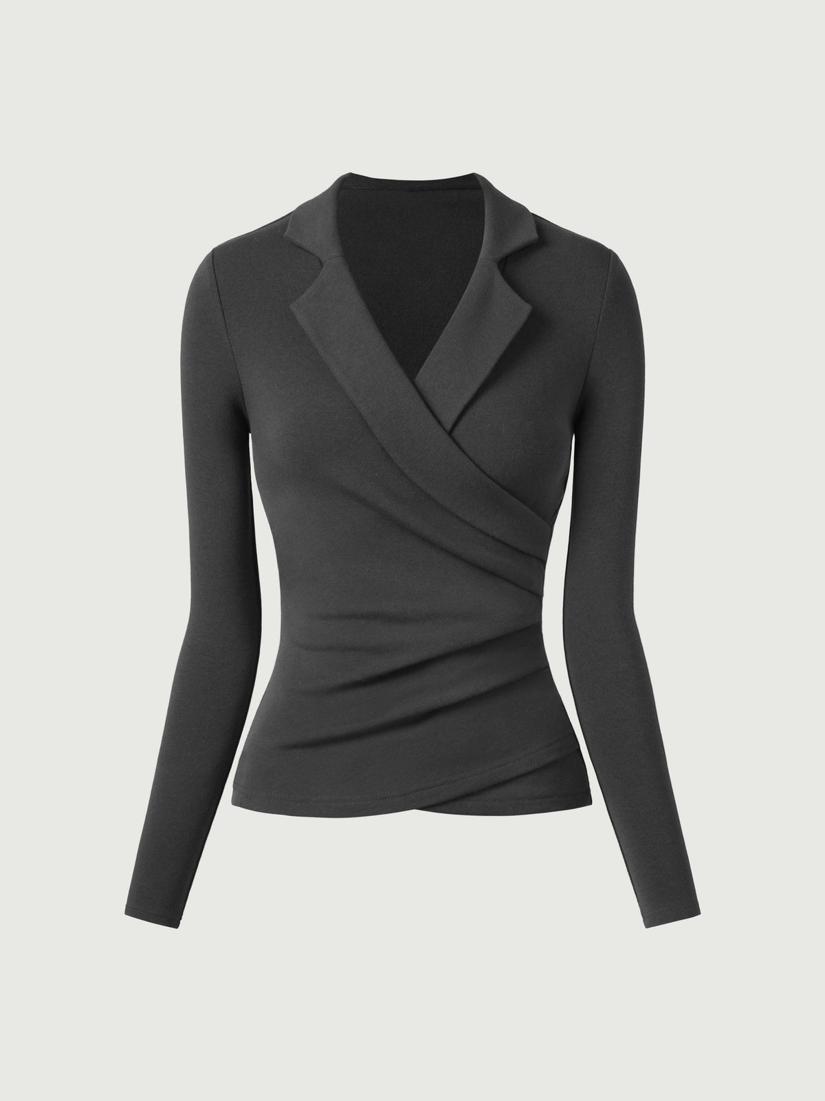 Collared Surplice Top