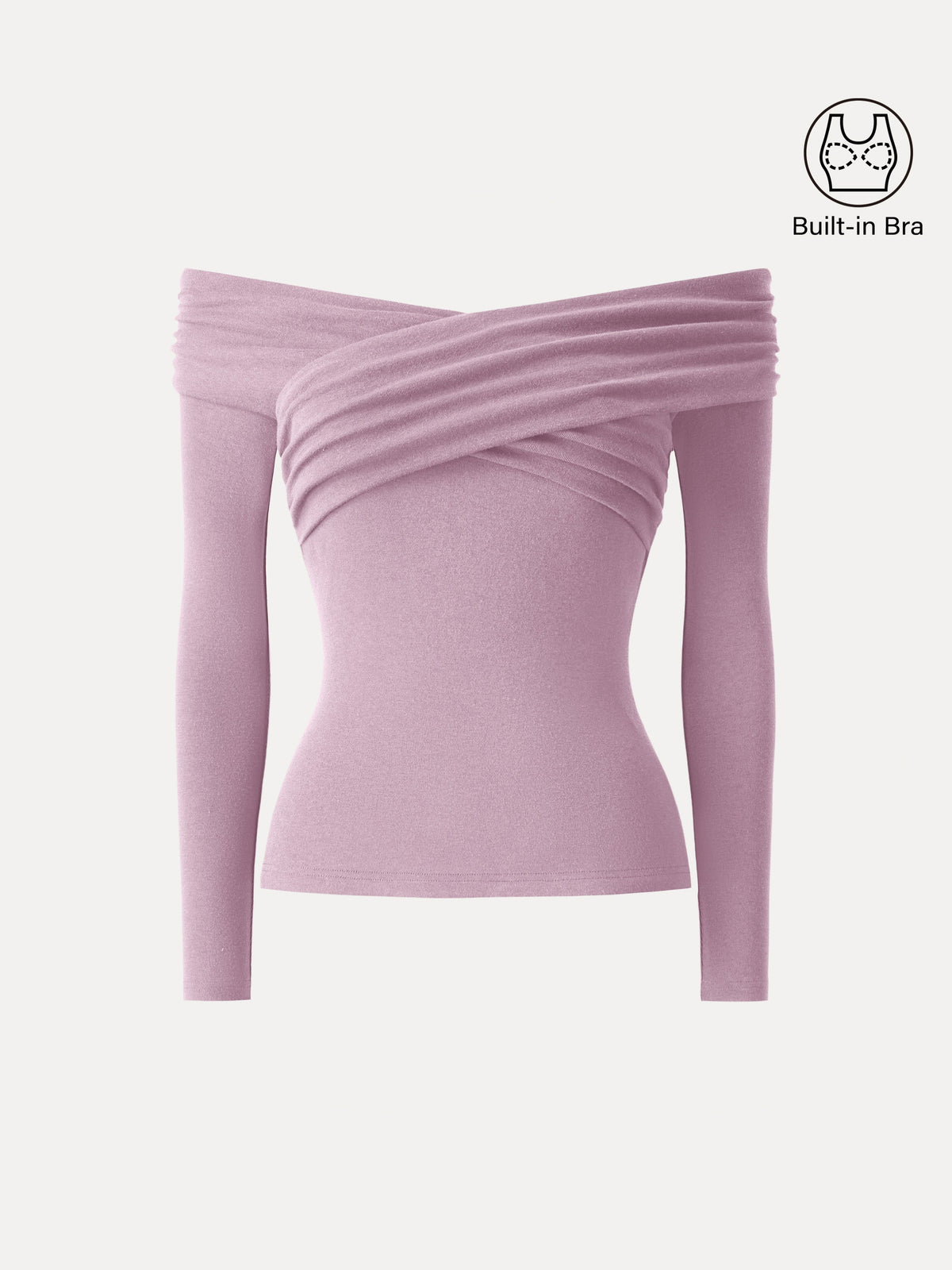 Light Warm Criss Cross Off-Shoulder Brami Top