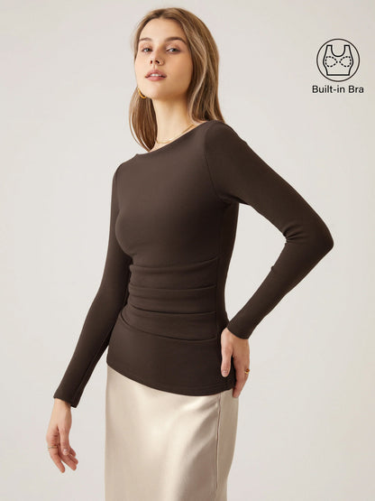 2Pcs Set Boatneck Tucks Brami Top