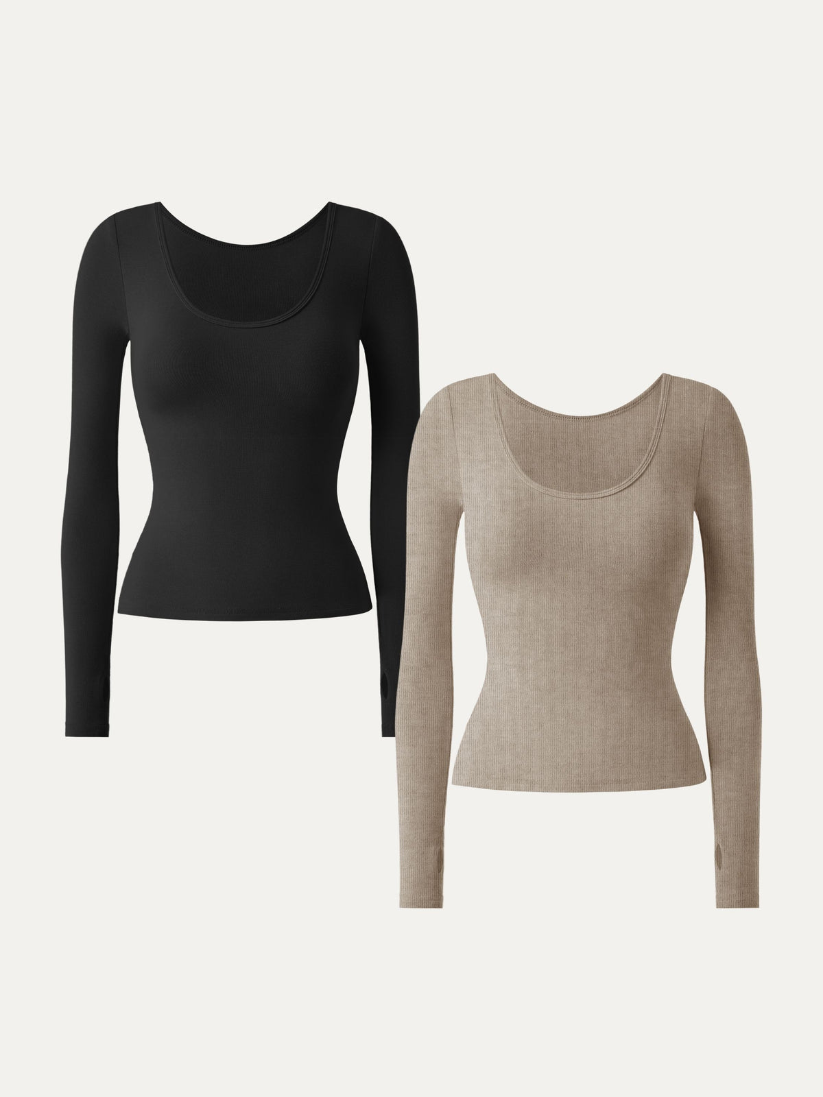 Essential Lyocell Cashmere Multi-Wear Long Sleeve Top with Thumbholes