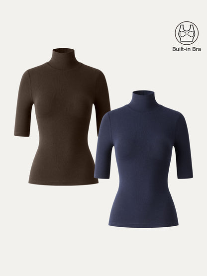 Essential Turtleneck Elbow Length Sleeve Brami