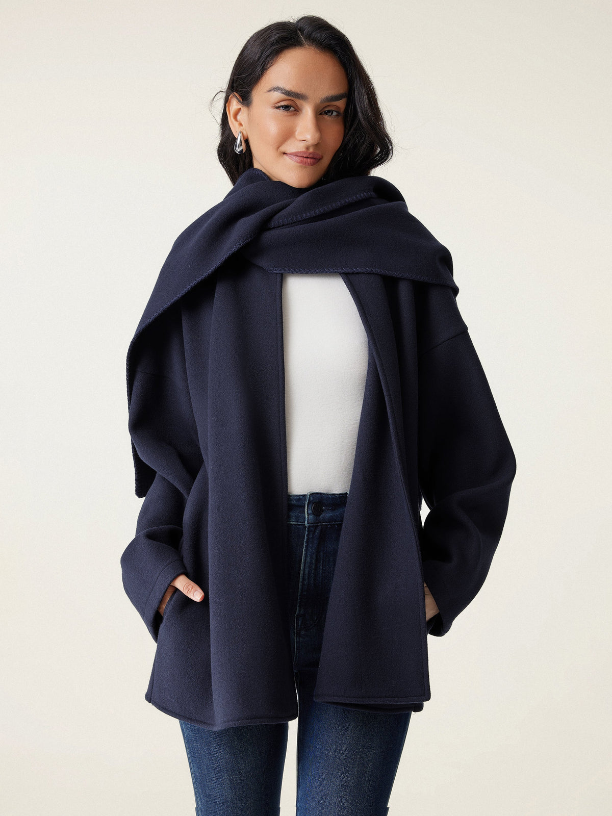 Oversized Scarf Jacket