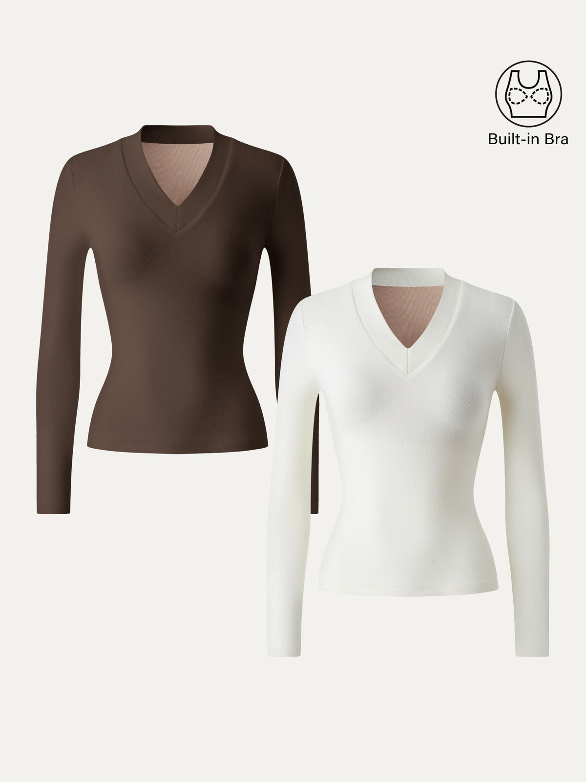 Essential V-neck Wide Binding Slimming Brami Top