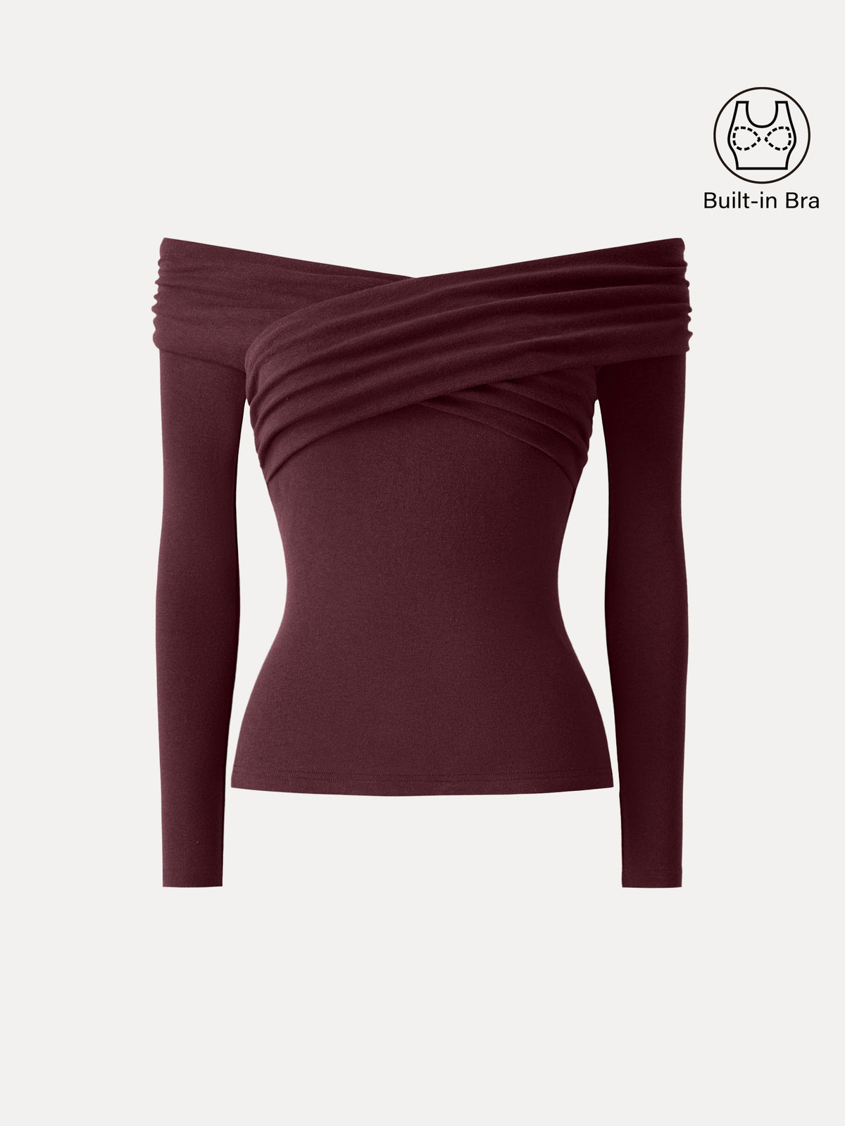 Light Warm Criss Cross Off-Shoulder Brami Top