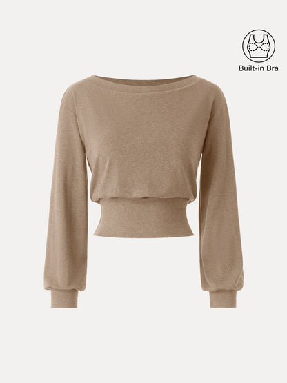 Non-Itchy Wool Blend Boatneck Brami