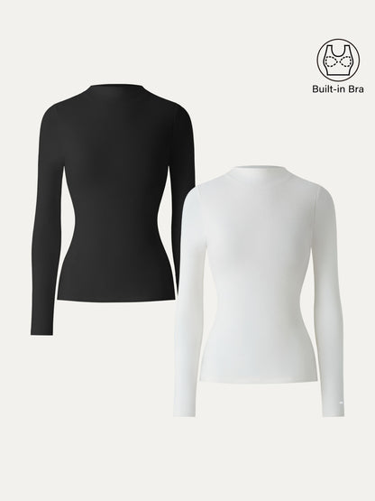 MaxWarm Brushed Mockneck Long Sleeve Brami