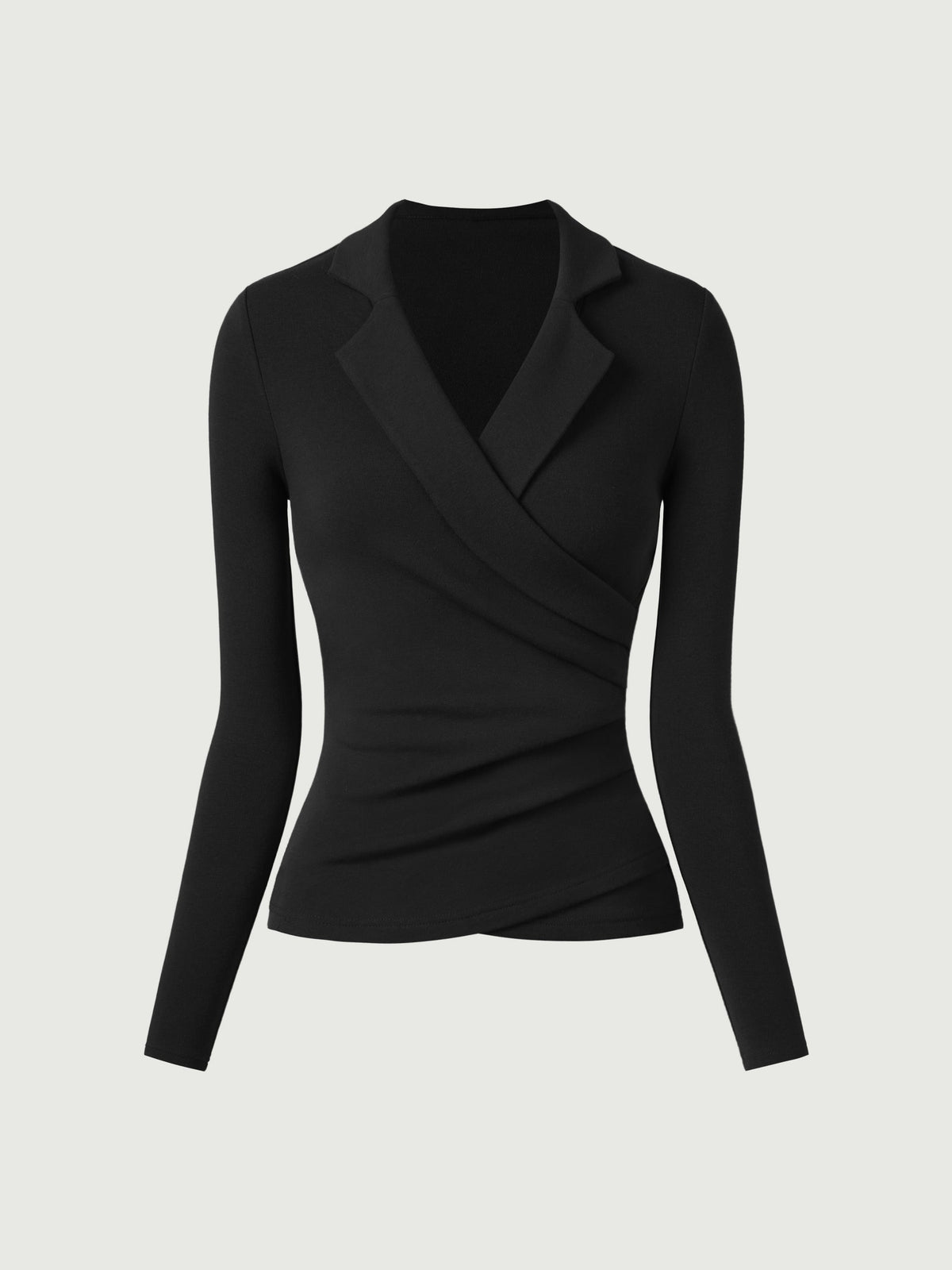 Collared Surplice Top