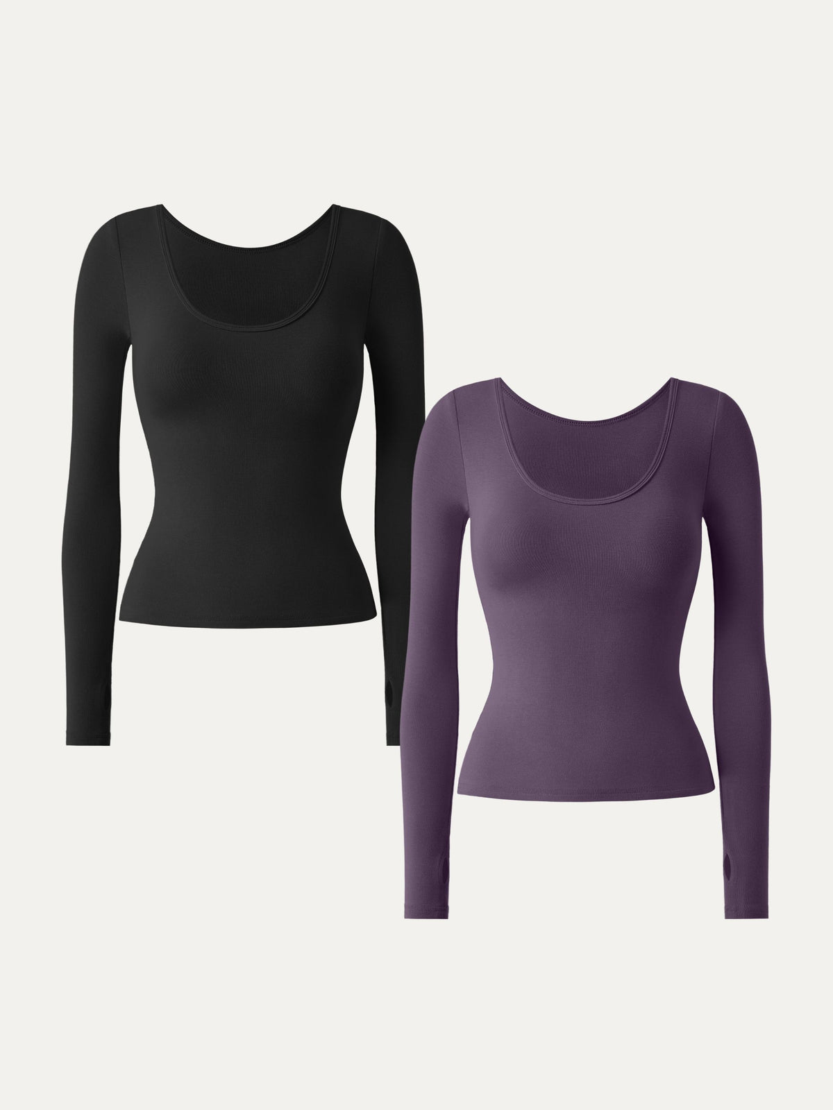 Essential Lyocell Cashmere Multi-Wear Long Sleeve Top with Thumbholes