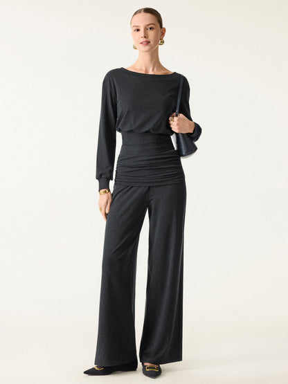 Non-Itchy Wool Blend Boatneck Brami