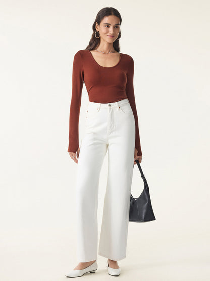 Lyocell Cashmere Scoop Neck Thumbhole Brami