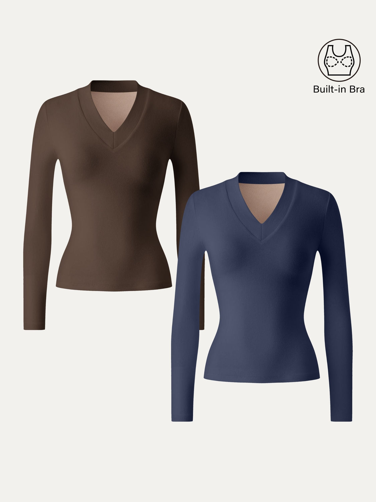 Essential V-neck Wide Binding Slimming Brami Top