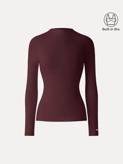 MaxWarm Brushed Mockneck Long Sleeve Brami