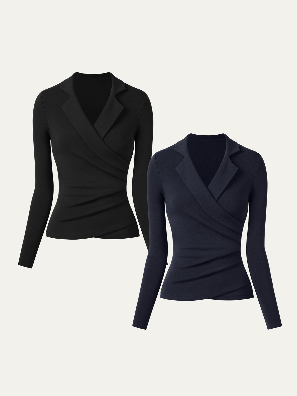 Collared Surplice Top