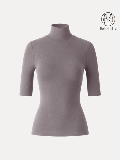Essential Turtleneck Elbow Length Sleeve Brami