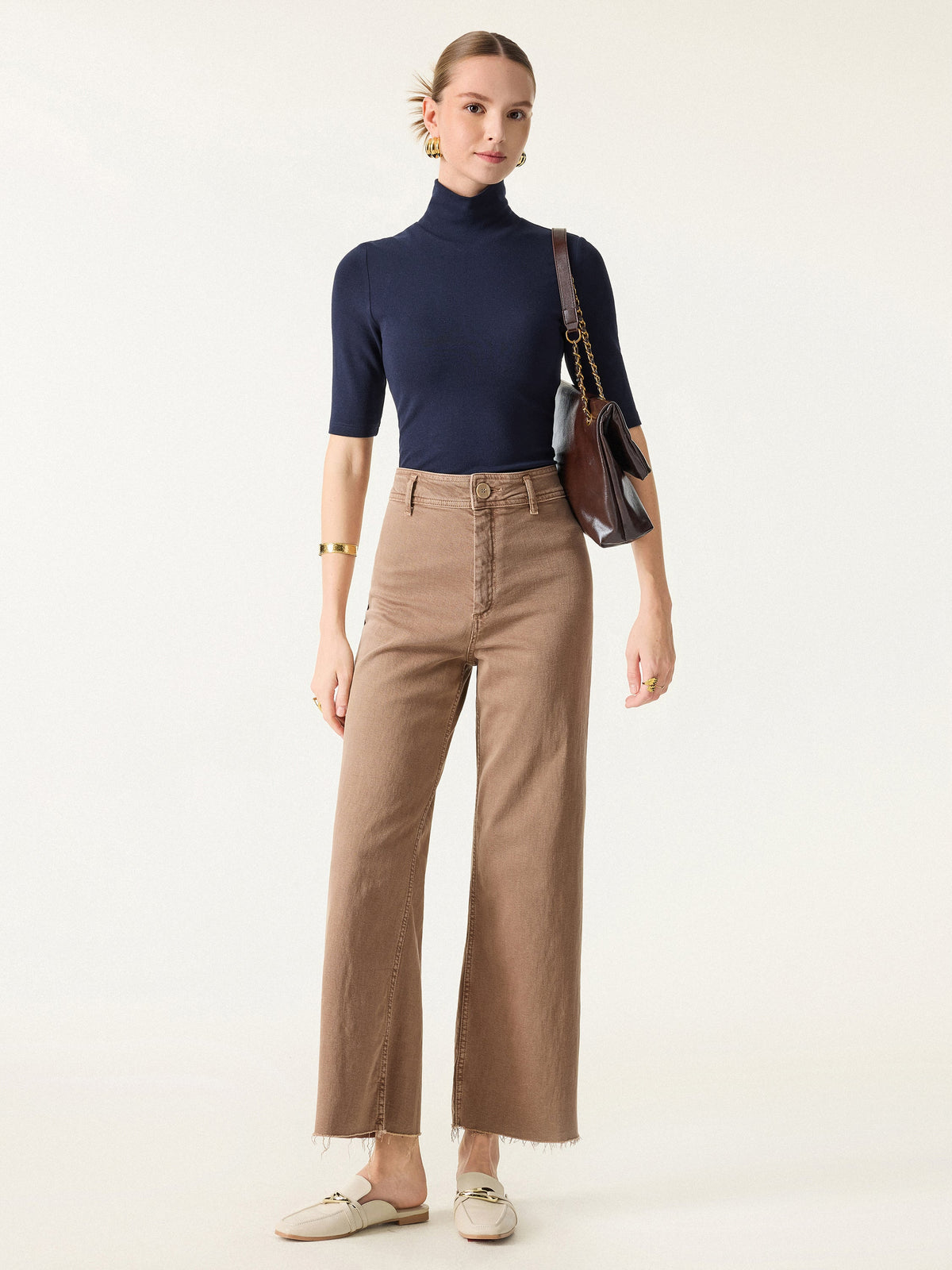 2Pcs Set Essential Turtleneck Elbow Length Sleeve Brami