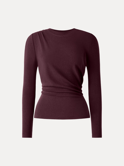 Light Warm Crewneck Tucked Top