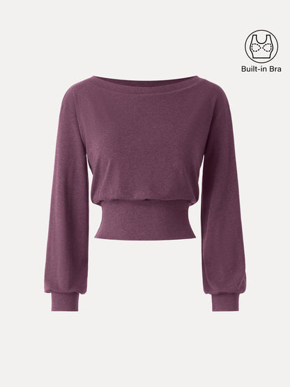 Non-Itchy Wool Blend Boatneck Brami