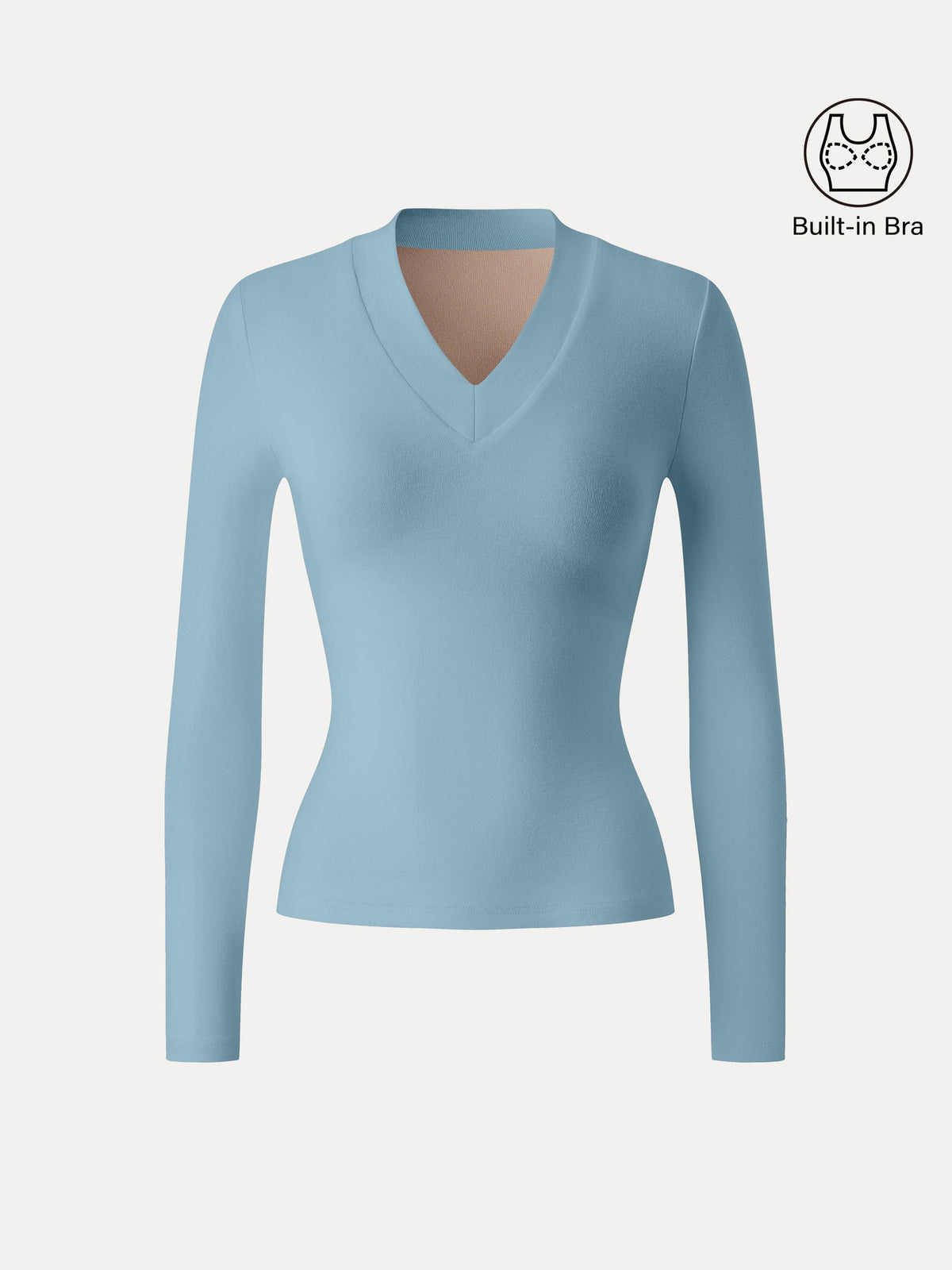 Essential V-neck Wide Binding Slimming Brami Top