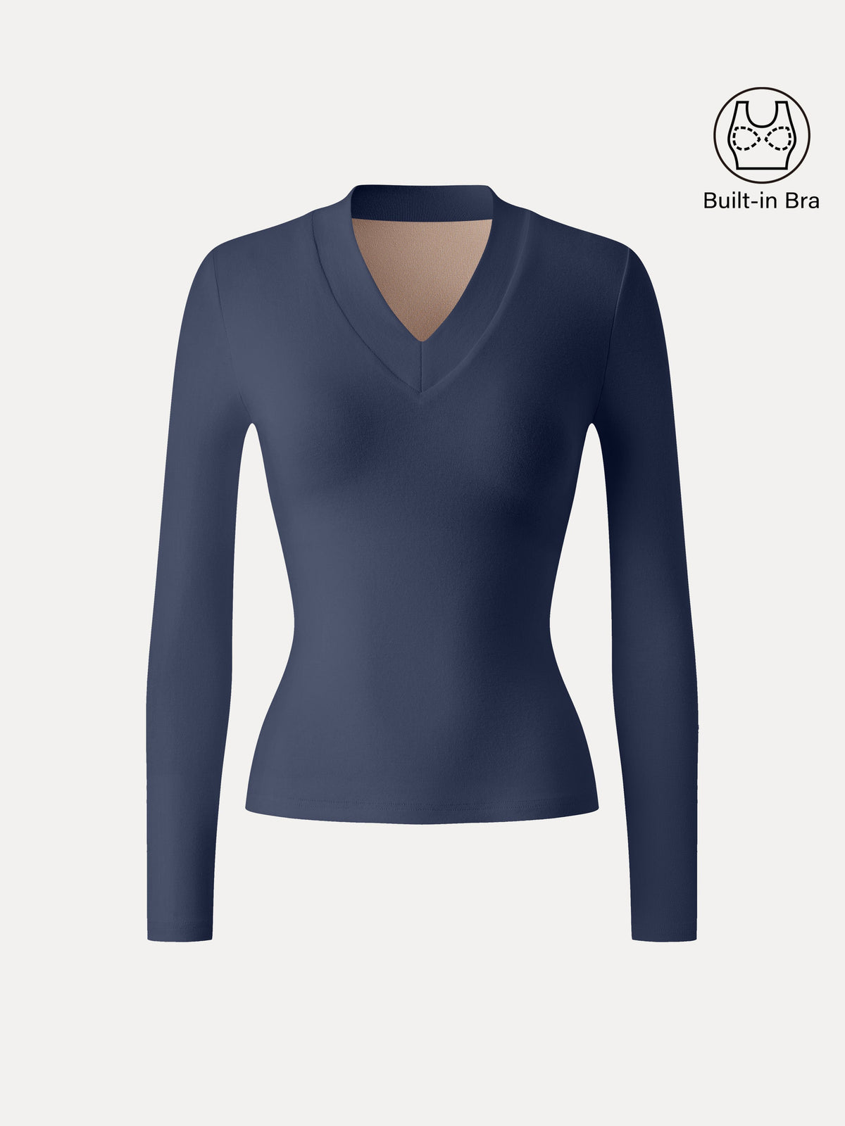 Essential V-neck Wide Binding Slimming Brami Top