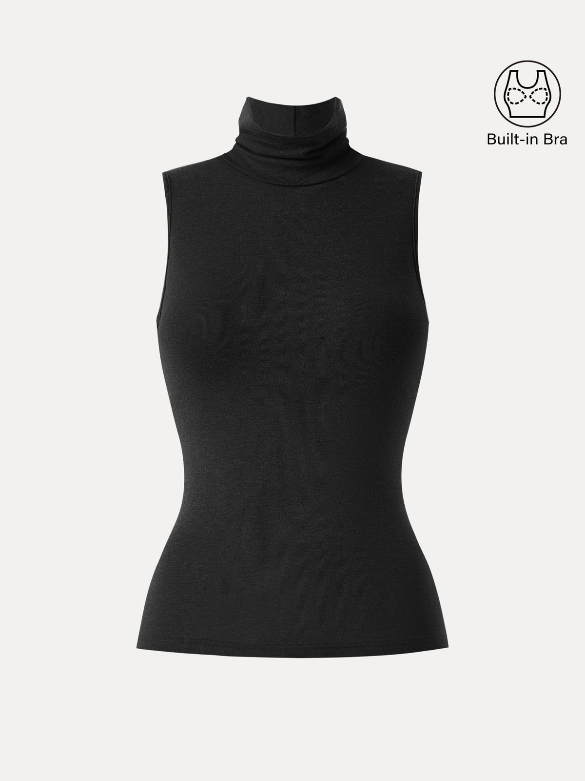 Lyocell Cashmere Sleeveless Turtleneck Brami