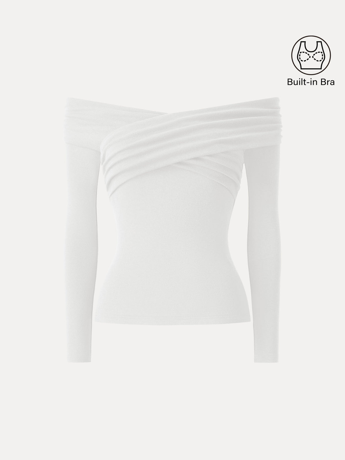 Light Warm Criss Cross Off-Shoulder Brami Top