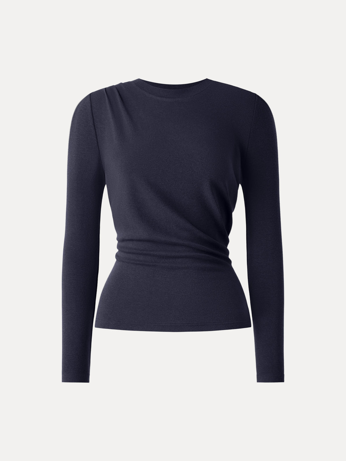 Light Warm Crewneck Tucked Top